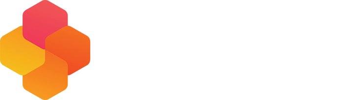 Hexa Prop Colorful Logo With White Text